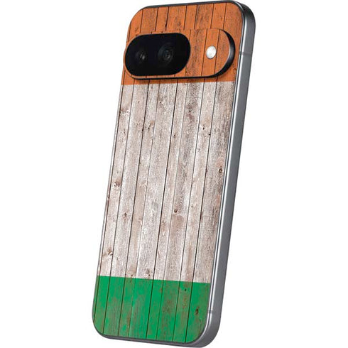 Ireland Flag Dark Wood Google Pixel 9 Skin